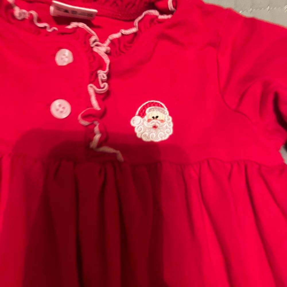 Abby & Evie Toddler Girls Size 5 Red Christmas Santa Dress Ruffle Holiday - Picture 4 of 8
